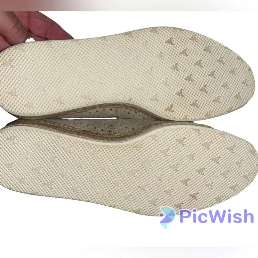 Trask Metallic Bone Leather Espadrilles
